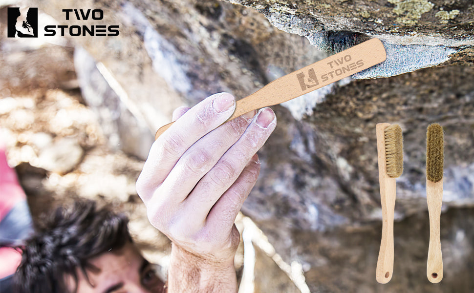 Wooden Rock Climbing Brush& Bouldering Brush with Thick Ultra Durable Boar's Hair Bristles  (CJ-CB2010B-A-TS)