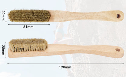 Wooden Rock Climbing Brush& Bouldering Brush with Thick Ultra Durable Boar's Hair Bristles  (CJ-CB2010B-A-TS)