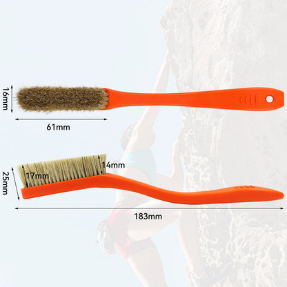 TWO STONES Climbing & Bouldering Brush with Natural Firm Boar's Hair Bristles and Durable Handle(PT-16027-BK&OG-TS)