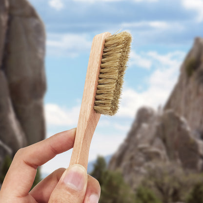 Wooden Rock Climbing Brush & Bouldering Brush with Thick Ultra Durable Boar's Hair Bristles (CJ-CB2028B-A-TS)