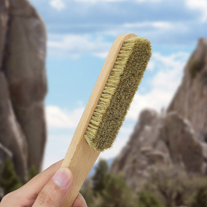 Wooden Rock Climbing Brush & Bouldering Brush with Thick Ultra Durable Boar's Hair Bristles  (CJ-CB2001B-A-TS)