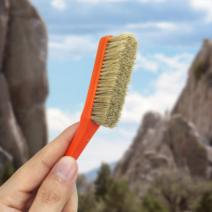 TWO STONES Climbing & Bouldering Brush with Natural Firm Boar's Hair Bristles and Durable Handle(PT-16027-BK&OG-TS)