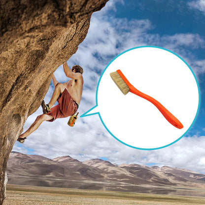 TWO STONES Climbing & Bouldering Brush with Natural Firm Boar's Hair Bristles and Durable Handle(PT-16027-BK&OG-TS)