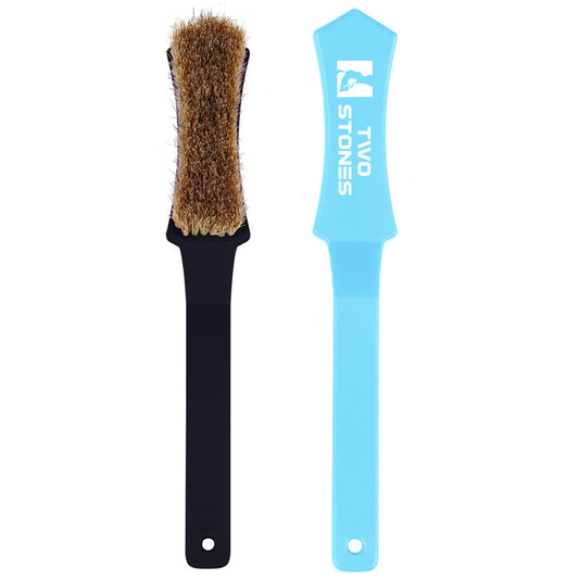 TWO STONES Climbing & Bouldering Brush with Natural Firm Boar's Hair Bristles and Durable Handle (PT-18005-BK&LBL-TS)